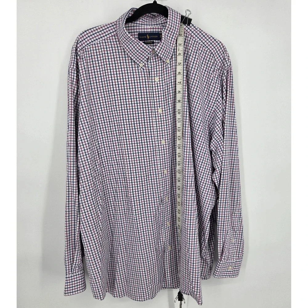 Polo Ralph Lauren Mens Performance Button Down Shirt Men's 2XB Multicolor Check